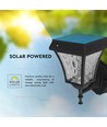 Applique murale LED solaire 2W Solara - IP65, 3000K+6000K, noir, avec batterie
