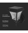 Applique murale LED solaire 2W Solara - IP65, 3000K+6000K, noir, avec batterie