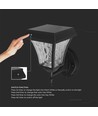 Applique murale LED solaire 2W Solara - IP65, 3000K+6000K, noir, avec batterie
