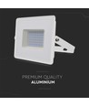 Projecteur 50W - 6500K, boîtier blanc, lampe de travail