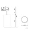 Spot sur rail triphasé GU10 - Blanc, compatible avec rails V-Tac/Global, sans source lumineuse