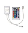 Contrôleur RGB+CCT avec télécommande - 12V/24V, 28 boutons, 10A, pour rubans LED