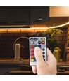 Contrôleur RGB+CCT avec télécommande - 12V/24V, 28 boutons, 10A, pour rubans LED