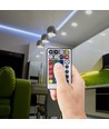 Contrôleur RGB+CCT avec télécommande - 12V/24V, 28 boutons, 10A, pour rubans LED