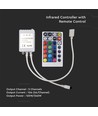 Contrôleur RGB+CCT avec télécommande - 12V/24V, 28 boutons, 10A, pour rubans LED