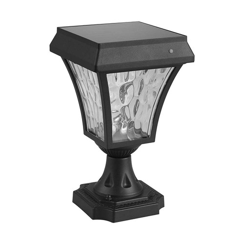 Lampadaire solaire LED - CCT 3 en 1, boîtier mat noir