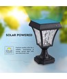 Lampadaire solaire LED - CCT 3 en 1, boîtier mat noir
