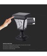 Lampadaire solaire LED - CCT 3 en 1, boîtier mat noir