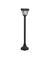 Lampe de jardin solaire LED 2W avec piquet - Noir, 3-en-1 CCT, détecteur de mouvement, IP65, hauteur 93cm, aluminium