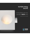 Spot encastrable GU10 en plâtre - Rond, blanc, sans source lumineuse, pour encastrement