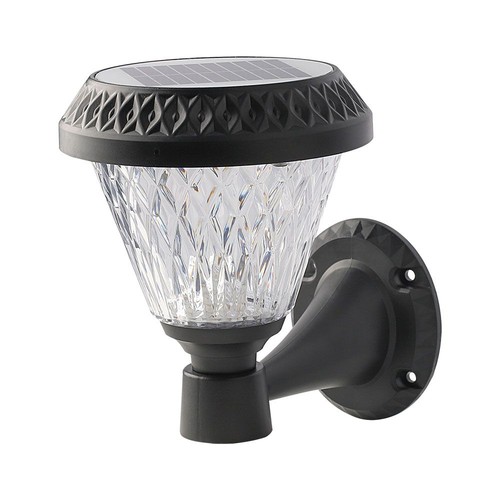 Applique murale LED Solara 0,8W avec détecteur et solaire - CCT, télécommande RF, IP44, noir, 16x23 cm