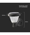 Applique murale LED Solara 0,8W avec détecteur et solaire - CCT, télécommande RF, IP44, noir, 16x23 cm