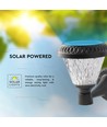 Applique murale LED Solara 0,8W avec détecteur et solaire - CCT, télécommande RF, IP44, noir, 16x23 cm