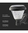 Applique murale LED Solara 0,8W avec détecteur et solaire - CCT, télécommande RF, IP44, noir, 16x23 cm