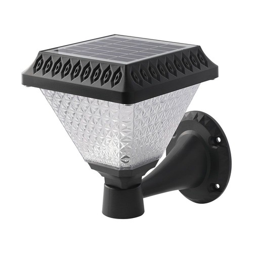 Applique murale LED Solara 0,8W avec solaire et télécommande - CCT, IP44, noir, avec détecteur