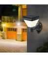 Applique murale LED Solara 0,8W avec solaire et télécommande - CCT, IP44, noir, avec détecteur