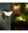Applique murale LED Solara 0,8W avec solaire et télécommande - CCT, IP44, noir, avec détecteur