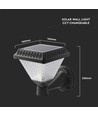 Applique murale LED Solara 0,8W avec solaire et télécommande - CCT, IP44, noir, avec détecteur