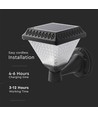 Applique murale LED Solara 0,8W avec solaire et télécommande - CCT, IP44, noir, avec détecteur