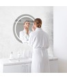 Miroir LED rond 60cm 25W avec touch - CCT, IP44, antibuée, couleur de lumière 3-en-1