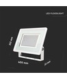 Projecteur 200W - Classe F, 4000K, boîtier blanc