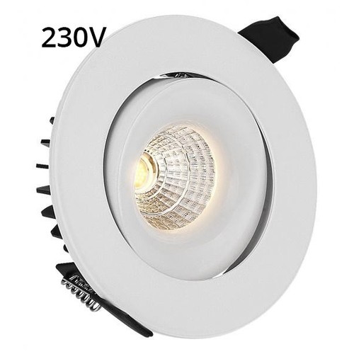 Spot encastrable 9W Ø11,5cm dimmable RA90 - Découpe : Ø9,5 cm, Dimensions : Ø11,5 cm, Bord blanc