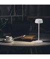 Lampe de table LED rechargeable 2W, blanche - IP54, tactile dimmable, 5V, blanc chaud, jusqu'à 10h de batterie