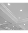 Dalle LED encastrable 30W Ø22cm - 120lm/W, blanc froid, perçage : Ø20,7 cm, dim : Ø22 cm, bord blanc