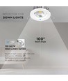 Dalle LED encastrable 30W Ø22cm - 120lm/W, blanc froid, perçage : Ø20,7 cm, dim : Ø22 cm, bord blanc