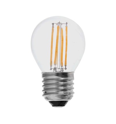 Ampoule LED E27 4W sphérique - G45, filament, 400lm, 6500K, blanc froid