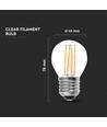 Ampoule LED E27 4W sphérique - G45, filament, 400lm, 6500K, blanc froid