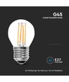 Ampoule LED E27 4W sphérique - G45, filament, 400lm, 6500K, blanc froid