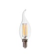 Ampoule LED E14 4W flamme coup de vent - Filament, 400lm, 6500K, Samsung LED chip