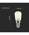 Ampoule LED ST26 2W - Filament, 4000K