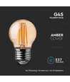 Ampoule LED E27 4W - G45, filament, 2200K, ambré