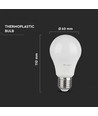 Lot de 3 ampoules LED E27 10,5W - A60, verre dépoli, 4000K, 1055lm, pack de 3