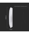 Plafonnier Designer Dome 40W avec télécommande - Changement de couleur CCT, dimmable, effet ciel étoilé, Ø39cm