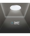 Plafonnier Designer Dome 40W avec télécommande - Changement de couleur CCT, dimmable, effet ciel étoilé, Ø39cm