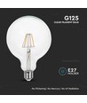 Ampoule LED filament E27 6W - Globe G125, claire, blanc chaud, angle de diffusion 300°