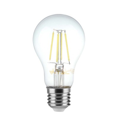 Ampoule LED filament E27 10W - A60, verre clair, 6500K, 1055lm