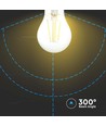 Ampoule LED filament E27 10W - A60, verre clair, 6500K, 1055lm