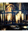 Ampoule LED E27 8W - ST64, filament, verre ambré, blanc extra chaud 2200K