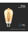 Ampoule LED E27 8W - ST64, filament, verre ambré, blanc extra chaud 2200K