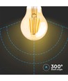 Ampoule LED E27 12W - A60, filament, verre ambré, blanc extra chaud 2200K