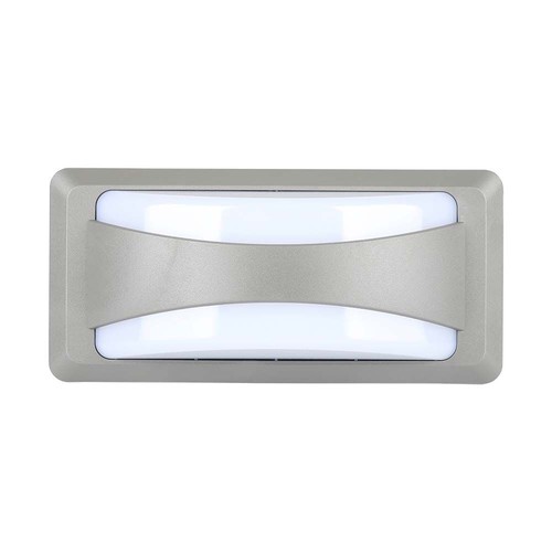 Hublot LED Bulkhead Softlight 12W - IP65, 1160lm, gris, applique murale extérieure
