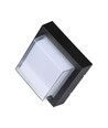 Applique murale LED 7W, noir - 700lm, blanc chaud, carrée, source lumineuse incluse