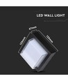 Applique murale LED 7W, noir - 700lm, blanc chaud, carrée, source lumineuse incluse