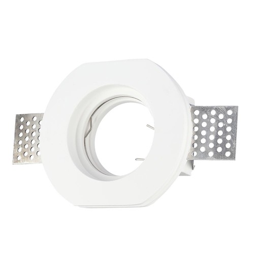 Lampe Plafonnier GU10 en Plâtre - ronde - blanche