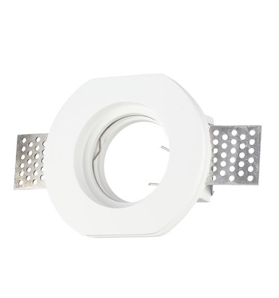 Lampe Plafonnier GU10 en Plâtre - ronde - blanche