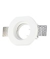 Lampe Plafonnier GU10 en Plâtre - ronde - blanche
